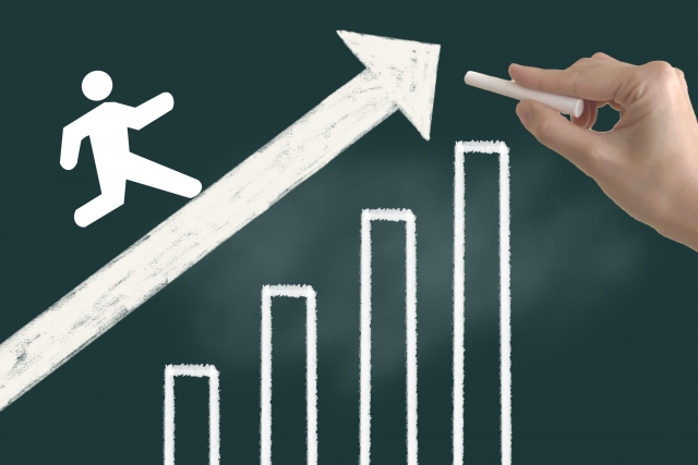 右肩上がりのグラフ